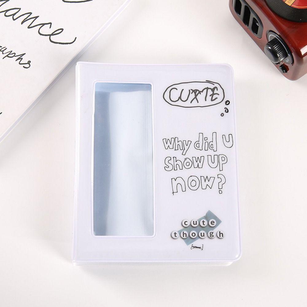 Clear Pockets Photo Album Holder Cute Cartoon Small Card Collect Book Letters