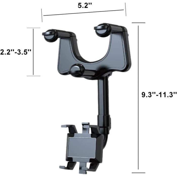 Car Rearview Mirror Phone Holder Rotatable and Retractable Multifunctional Rearview Mirror Mounts for Car for A90