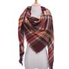 Autumn And Winter European And American Style Imitation Cashmere Scarf, High-Density Triangular Scarf, Checkered Scarf, Warm Shawl