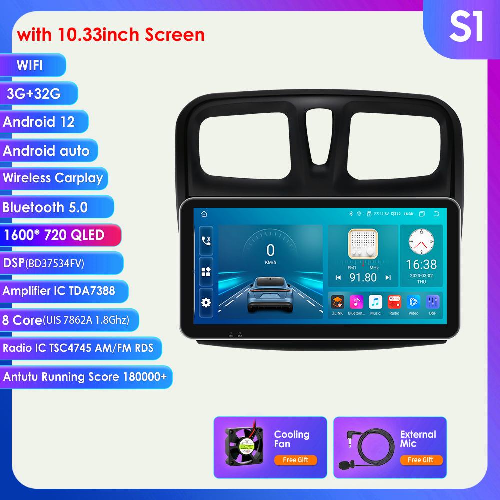 2din Android Авторадио для Renault Logan 2 2012-2019 Sandero 2 Автомобильный радиоприемник Мультимедийный видеоплеер GPS Navi Головное устройство Carplay 4G Интеллектуальный экран