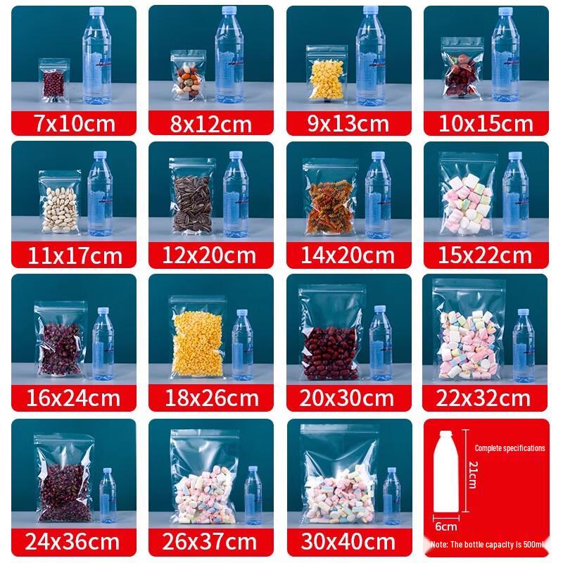 High Transparent Self-Sealing Flat Bottom Bags