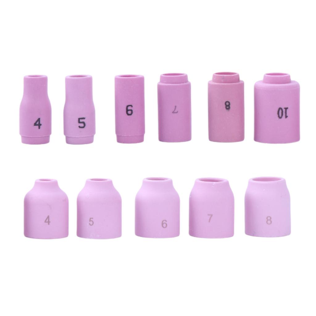 46 шт. укороченная линза для сварочной горелки TIG WP9 WP20 TIG задняя крышка цанговые корпуса запасной комплект прочные практичные аксессуары