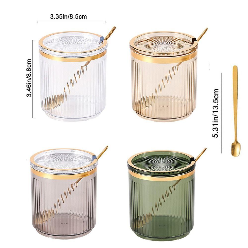 European Style Seasoning Storage Jar Transparent Spice Container Food Storage Organizer  Chili