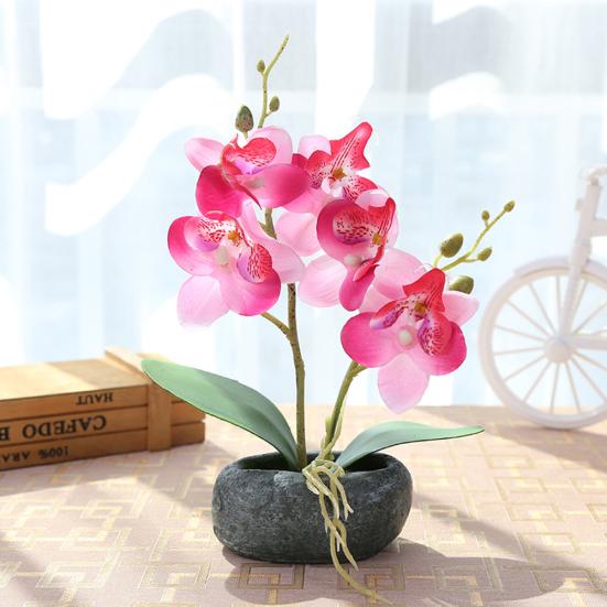 Artificial Butterfly Orchid Bonsai Fake Flower Simulation Home Office Decor