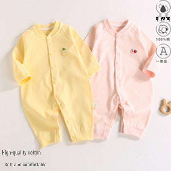 2025 New Pure Cotton Baby Jumpsuit for Spring, Autumn, and Winter - Newborn Toddler Inner Wear