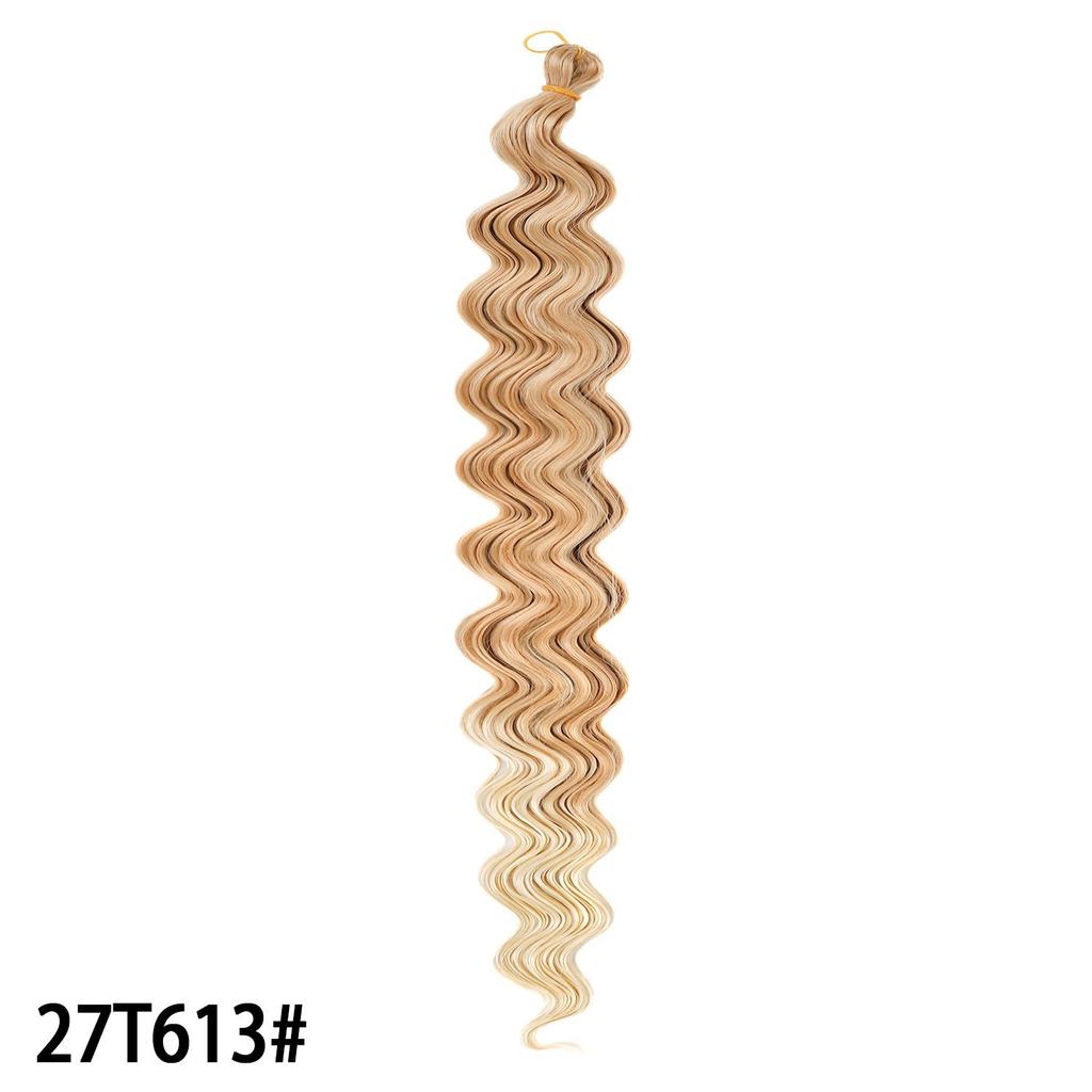 Crochet Hair 30inch 150g Boho Curly Wavy Braiding Hair Deep Water Ocean Wave Black Synthetic Bohemian Braids For Women Girls