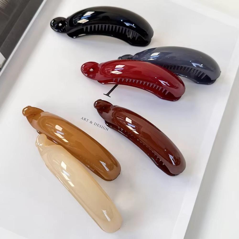 Large High Ponytail Clip Barrettes Womans Hairpins Korean Simple Twist Hair Clip Girl