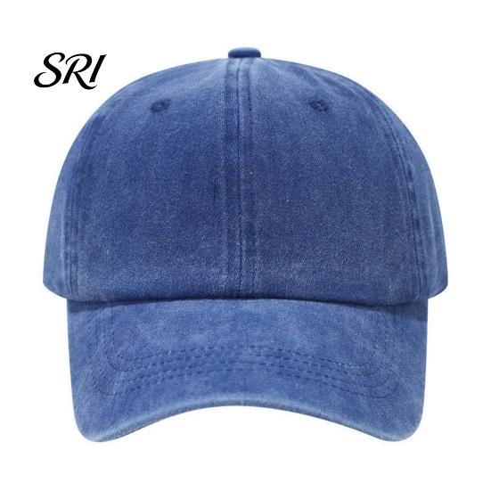 Baseball Hat Soft Top Adjustable Buckle Washed Distressed Sun Breathable Cap Retro Street Style Men Women