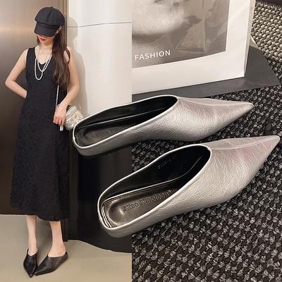 Мода Мода Остроносые Женские Балетки Тапочки Мюли Обувь Новинка 2025 Роскошные Летние Женские Шлепанцы Женские Тапочки Балетки Сандалии Обувь