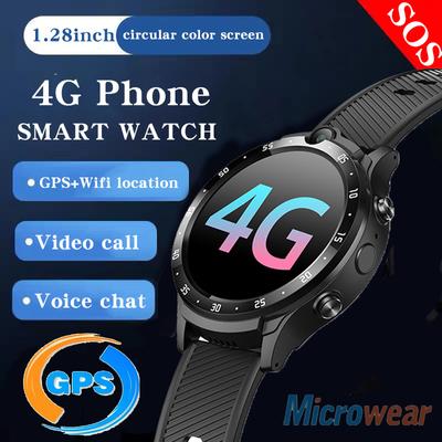 Мужские 1,28-дюймовые 4G Full Netcom умные часы GPS Wifi позиционирование Видеозвонок Чат Sos Будильник Водонепроницаемые женские умные часы