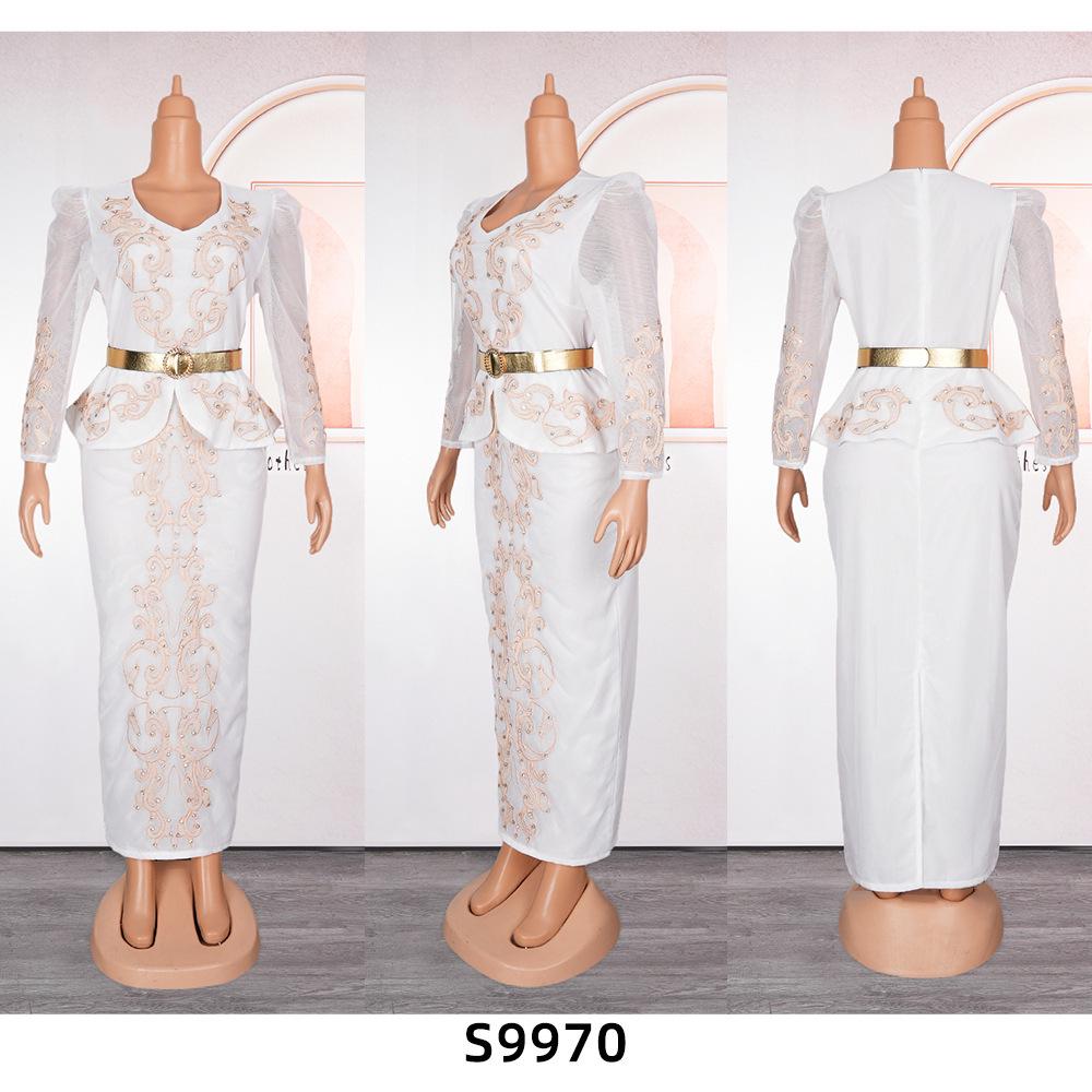 Роскошное вечернее платье с V-образным вырезом и бисером большого размера для женщин