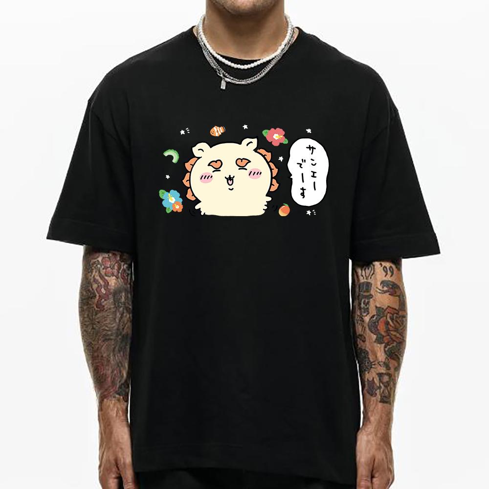 Милая футболка Chiikawa унисекс Harajuku с эстетической графикой Kawaii футболка унисекс японского аниме мультфильм оверсайз хлопковая футболка Корея