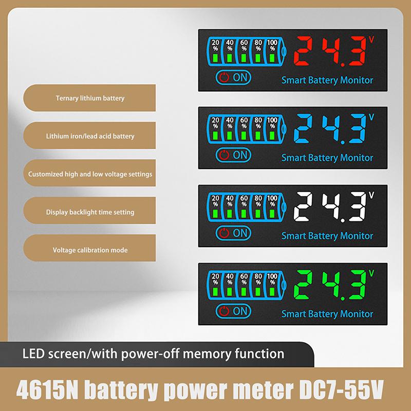 3S-14S Dc7-55V Индикатор уровня заряда батареи 12 В 24 В 36 В 48 В 18650 Lipo Lithium Емкость батареи Напряжение на плате Тестер зарядки батареи