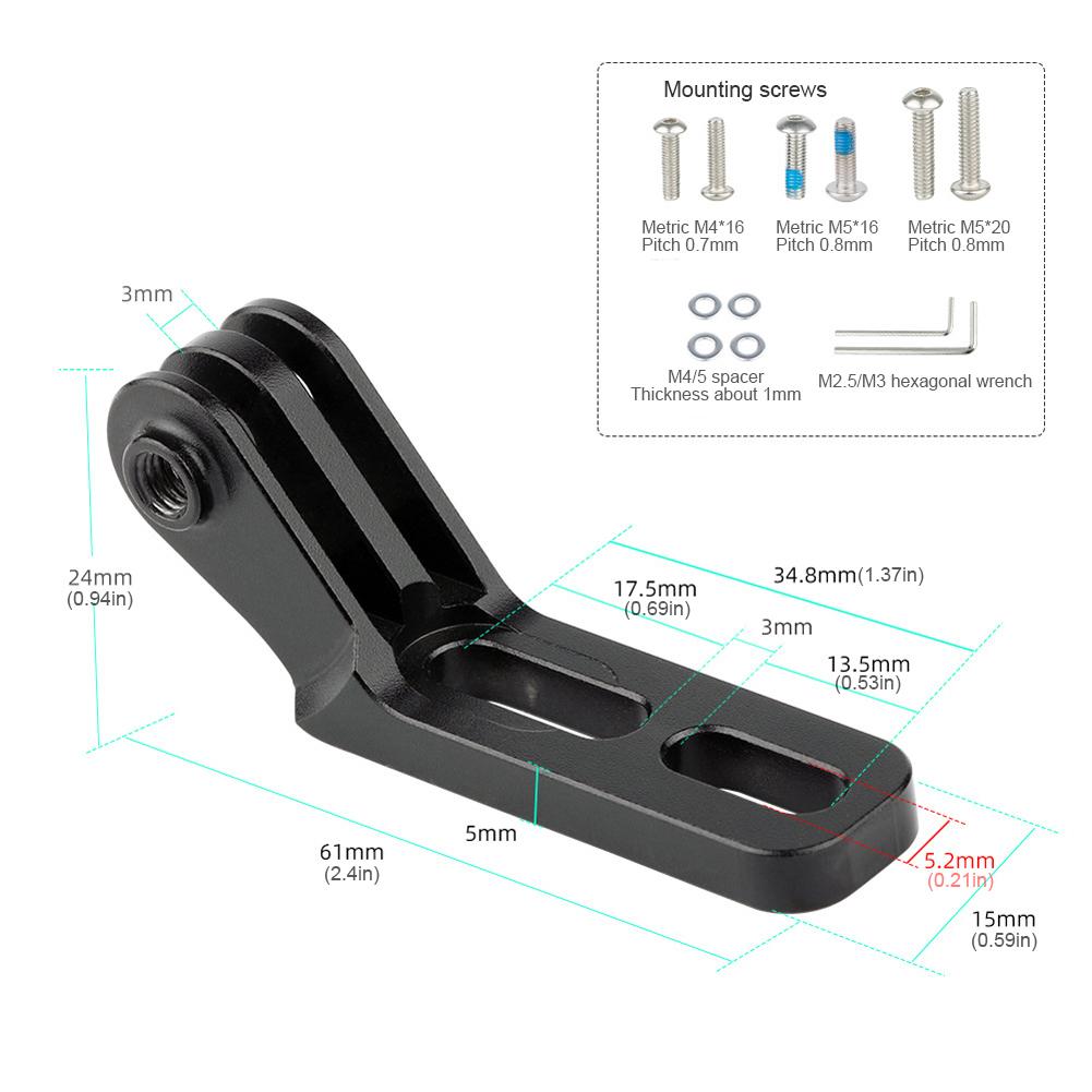 Bicycle Integrated Handlebar Headlight Bracket Road Bike Light Holder Aluminum Alloy Extension Stand for Sports Camera