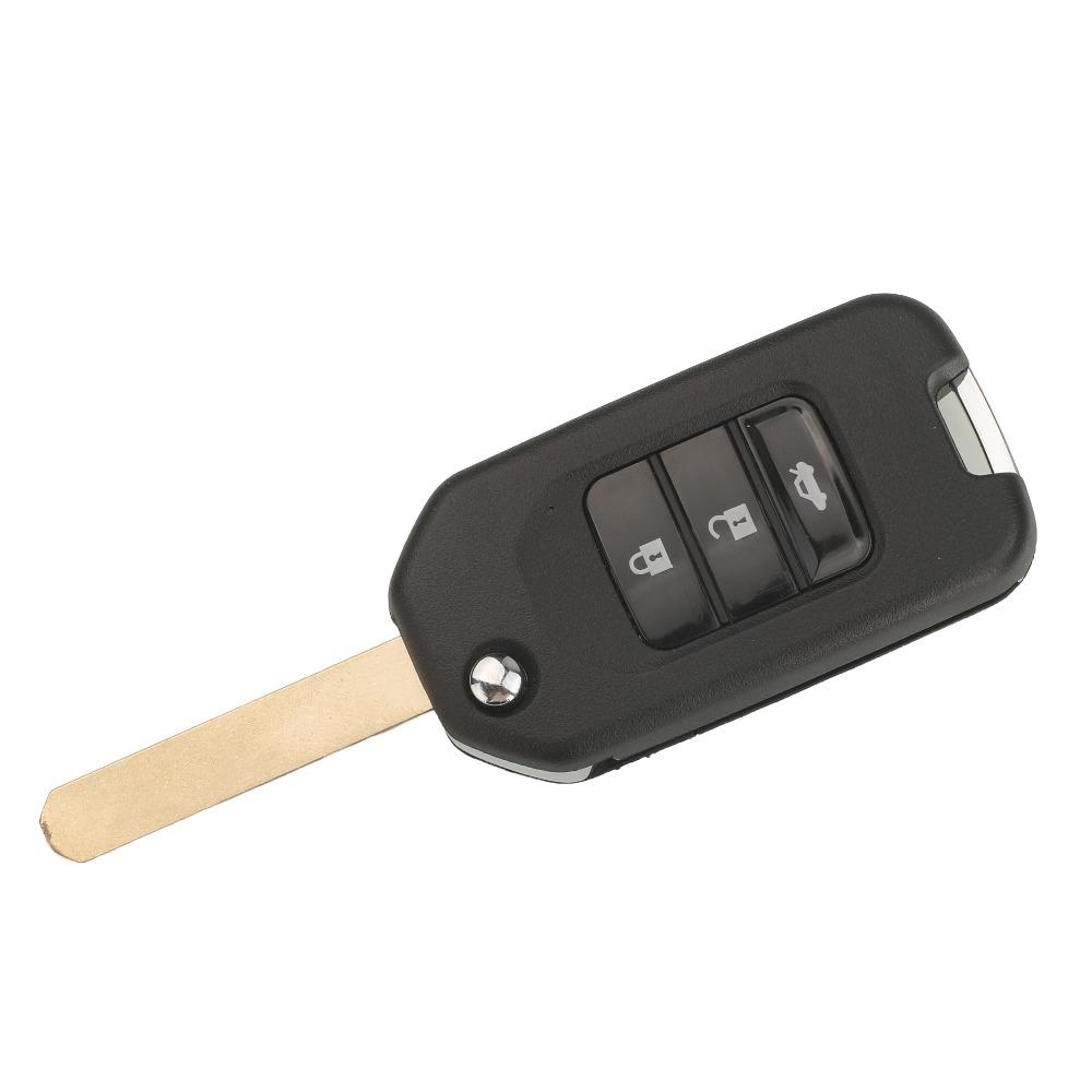 jingyuqin New Original Remote Folding Flip Car Key Shell Cover Case For Honda Civic City Fit XRV Vezel 2/3 Buttons Replacement