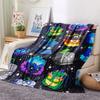 1PC Blox Fruits Patterned Flannel Blanket Suitable For All Seasons for Home Decor Warmth and Comfort Gifts Holiday Present