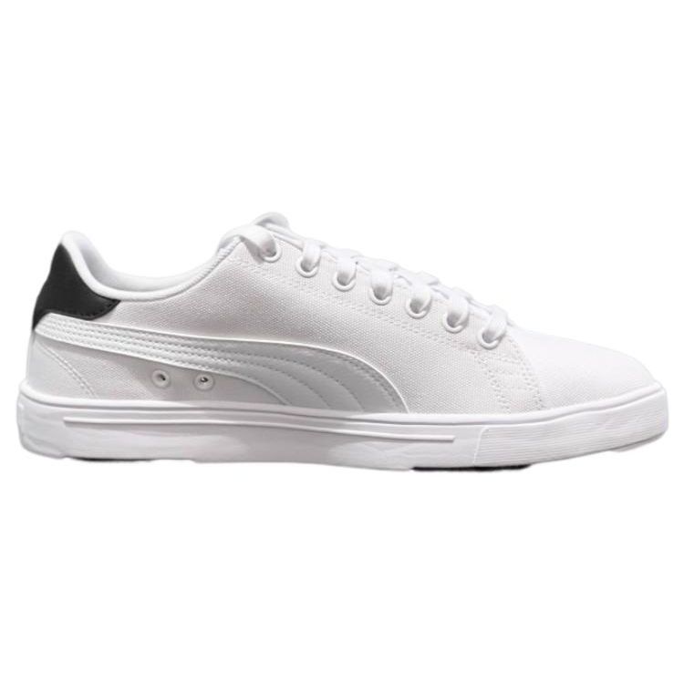 Puma Serve Pro Lite CV Comfortable Simple Durable Lightweight Low-Top Skate Shoes Unisex Sneakers White Black 375753-01