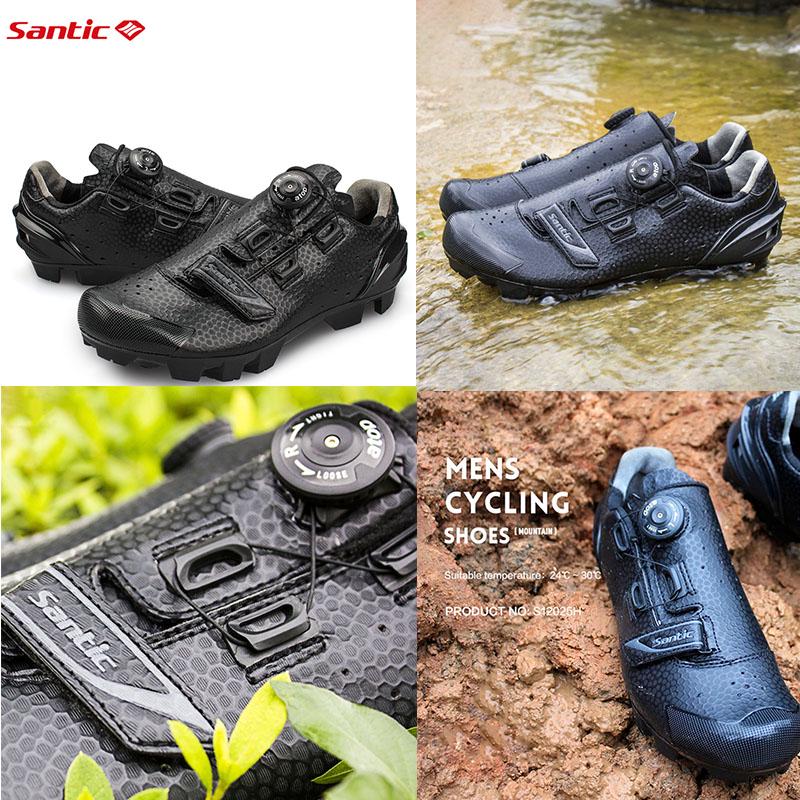 SANTIC Велосипедная обувь Mtb Дышащая горная обувь Противоскользящая обувь Самоблокирующаяся обувь с велосипедными замками