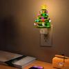 Plug-in Christmas Tree Night Light 360 Degrees Rotatable Star Topper Xmas Tree Wall Outlet LED Lamp Living Room Bedroom Decoration