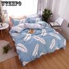4Pcs Premium Bedding Set Soft Comforter Set Simple Style