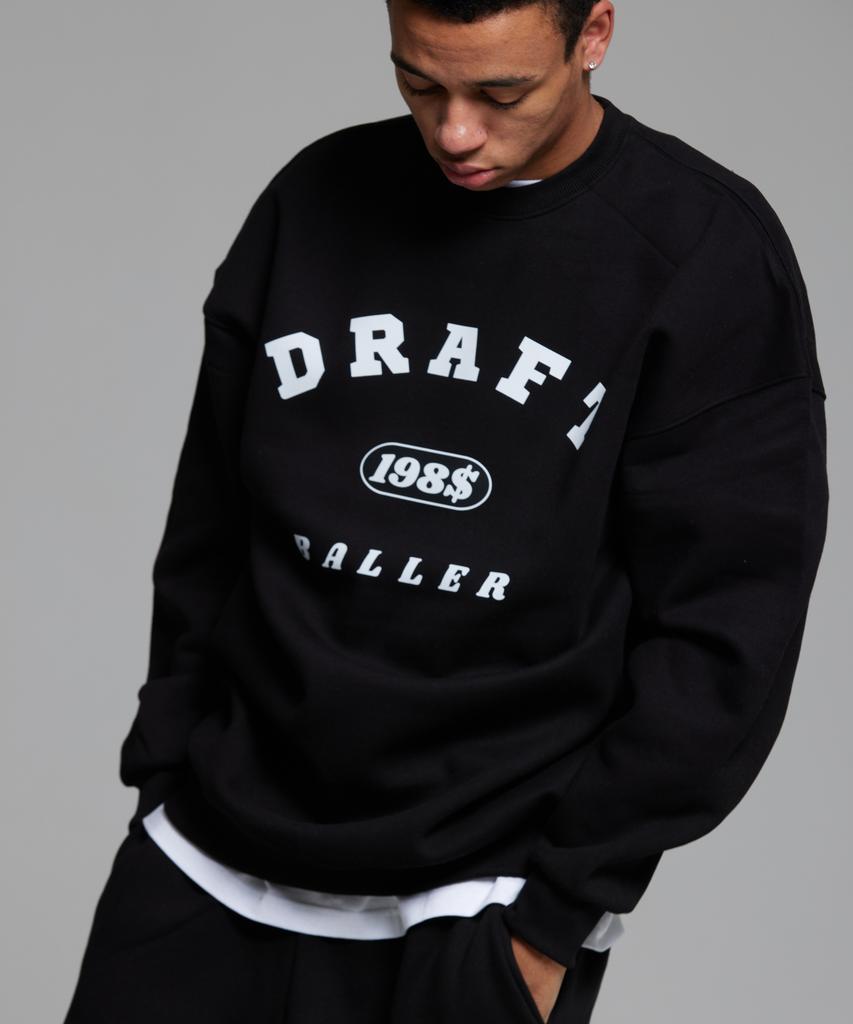 CREAM SODA LAB $198 Худи оверсайз с принтом Arc Baller Черный