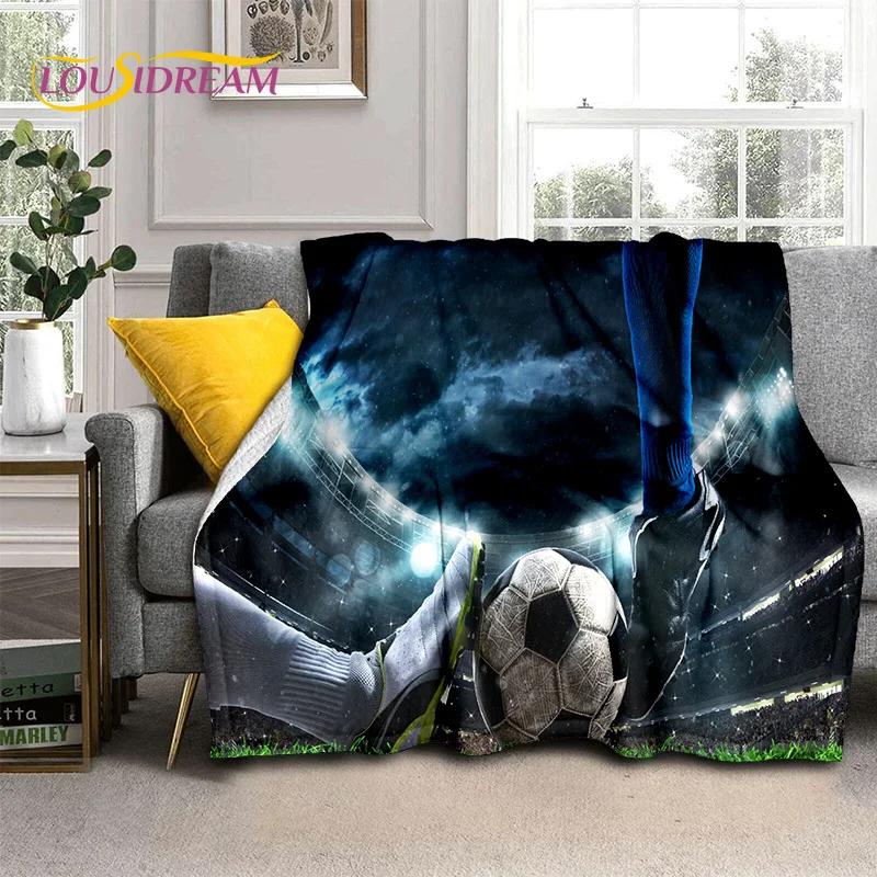 29 Стиль Футбольное поле Футбол Спорт Мультфильм Мягкое одеяло, Мягкий плед для дома Спальня Кровать Диван Дорожный чехол Детский подарок