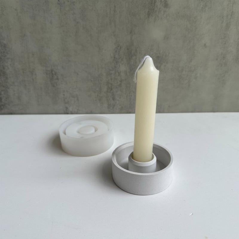 Литье из смолы, силиконовая форма для подсвечника, маленькая круглая форма, подходящая для эпоксидного подсвечника, семейного декора стола