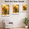 Disney Diamond Art Painting Kit – Winnie the Pooh Sunflowers Sparkling Craft, Home Wall Decor, Handmade Gift