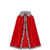 Красный бархатный плащ принца для взрослых и детей 80/90/130/150см Косплей Наряжаться для мероприятия «Родитель-ребенок»