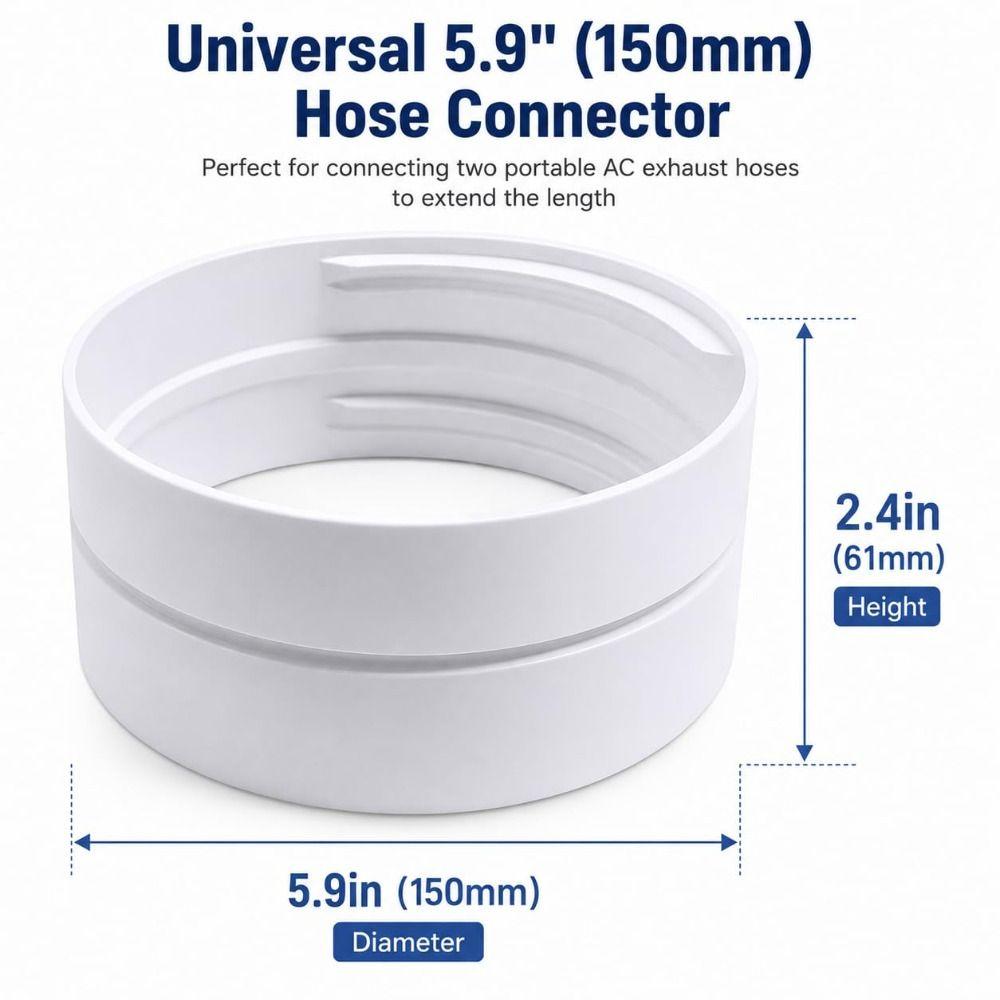 Vent Hose Connector AC Exhaust Hose Coupler ABS Vent Hose Connector Air Conditioner Accessories