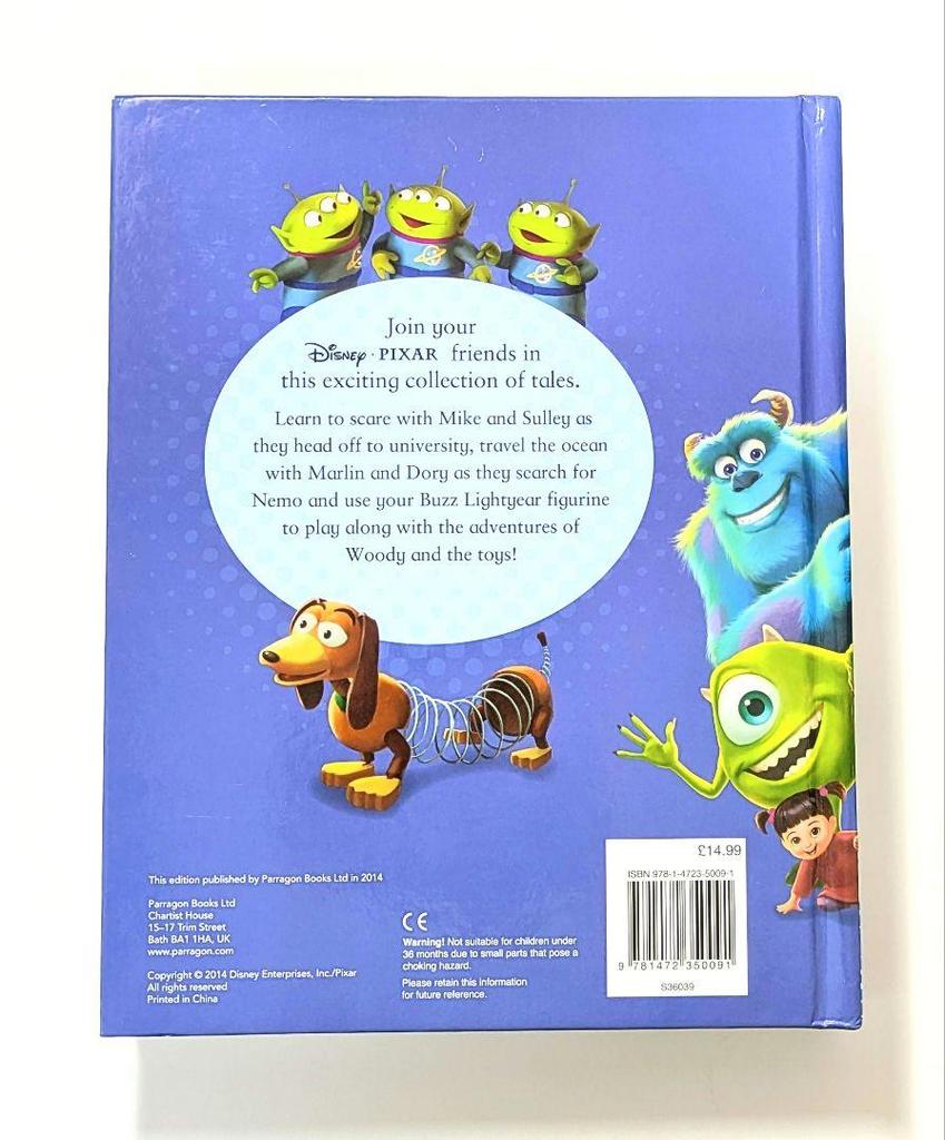 [Б/У] Иностранная книга Большая книга Дисней и Пиксар 5 наименований в комплекте Книжка-картинка с фигуркой Базза