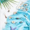 16-Piece Shell Conch Woven Ring Set Acrylic Starfish Pendant DIY Hair Accessories Jewelry Set