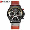 CURREN 8329 Модные мужские водонепроницаемые многофункциональные часы-хронограф с шестью стрелками и большим циферблатом