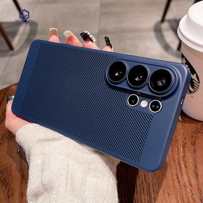 Дышащий сетчатый чехол для ПК с защитой от перегрева для Samsung Galaxy S26 S2 S24 S23 S22 Ultra S21 Plus Защита объектива Тонкий Матовый Жесткий Чехол