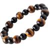 Браслет из натурального камня Power Stone AAA Tiger Eye Onyx Аксессуар Внутренний диаметр [ЗОЛОТОЙ КАМЕНЬ] Мужской Приблизительный. 19.5см
