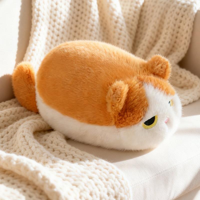 Плюшевая игрушка из серии «Мурлыкающий кот», мягкая, пушистая, упитанная кукла-котенок, милый котенок, для дивана, домашний декор, подарок на день рождения для женщин, девочек