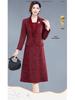 Элегантное зимнее платье большого размера средней длины, имитирующее двойку, для свадебного банкета свекрови 2025