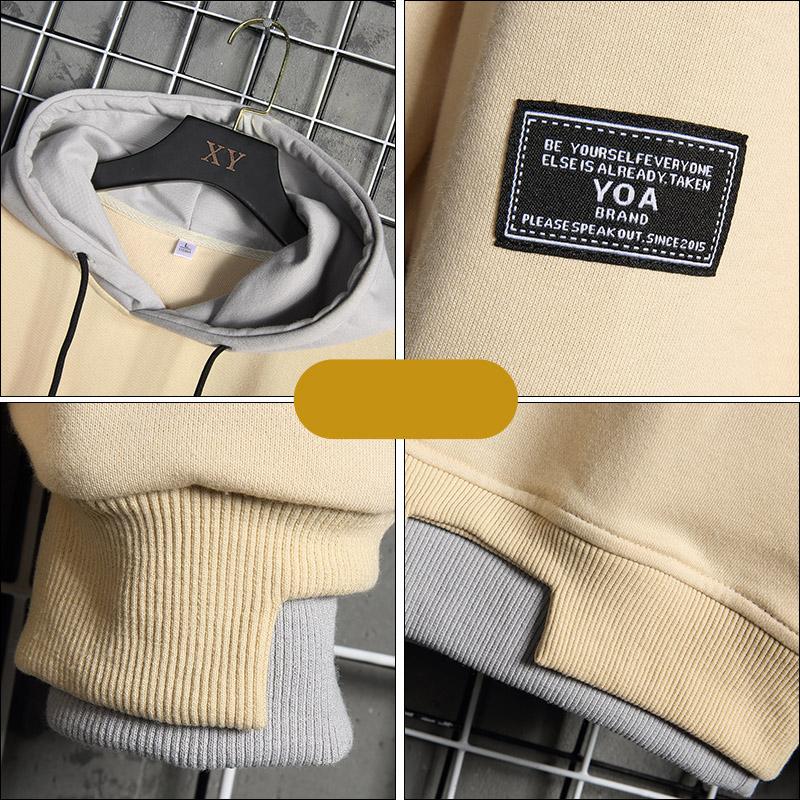 Весенняя толстовка с капюшоном, мужская толстовка в стиле хип-хоп, уличная одежда, повседневная модная мужская одежда, корейский Harajuku, свободные однотонные пуловеры, толстовки