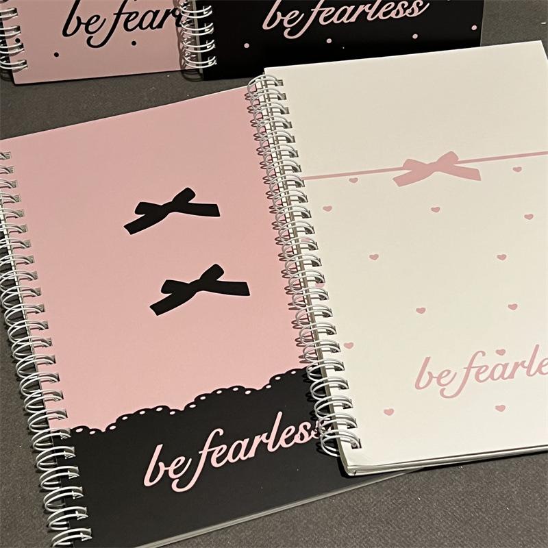 4Pc/set Sweet Bow Coil Notebook Butterfly A5 Coil Planner Portable Notepad for Kids Girl Birthday Party Gift Back To School