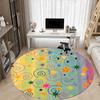 1pc Stars Swirls Office Round Area Rug, Indoor Mat Suitable ForOffice, Under Office Chairs Bedroom Living Room Home Decor T200