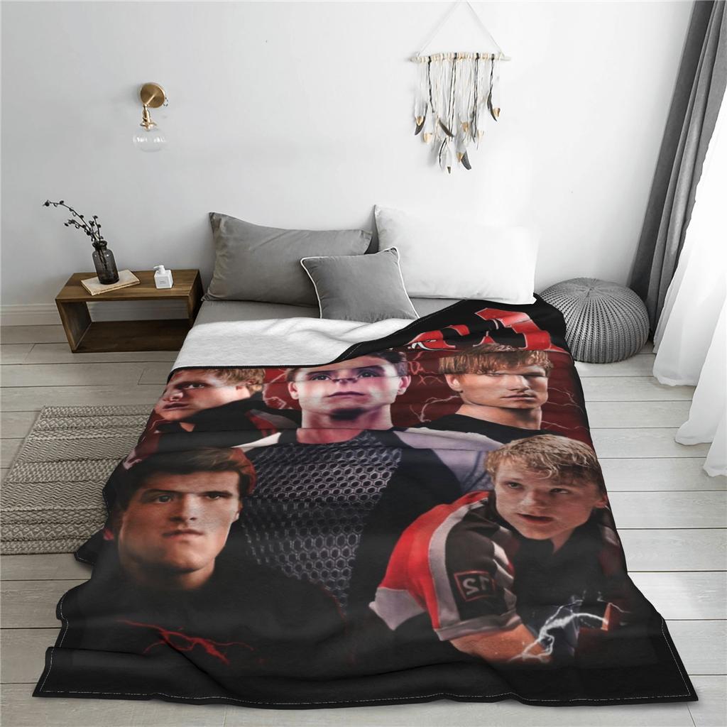 Peeta Mellark Josh Hutcherson Hunger Games Blankets Fleece Winter Soft Throw Blankets for Bedding Outdoor Bedspreads