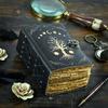 Handmade Large Leather Grimoire Journal , Customizable Magic Spell Book for Witchcraft & Journaling
