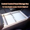 For Tesla Model 3 Highland Model Y Juniper 2025 Central Control Panel Storage Box Panel Frame Glasses Case Storage Accessories