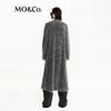 MO&Co. Hand-Brushed Mohair Wool Blend Long Cardigan