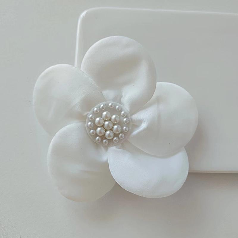 3D аппликация из бисера, простая форма цветка, наклейки из ткани, съемная искусственная жемчужина, брошь-цветок, корсаж, аксессуары для одежды