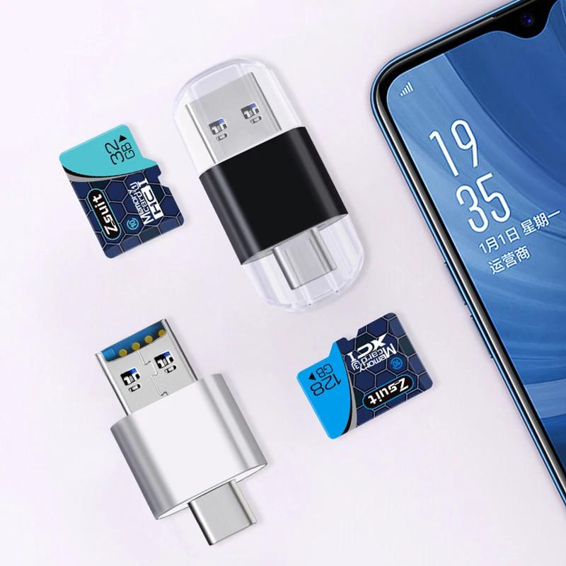USB 2.0 Type C Картридер SD TF MicroSD Картридер Type C OTG Адаптер Для Huawei Xiaomi Android Телефона ПК