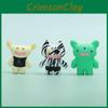Cute Cartoon Fuggler Monster Model Desktop Ornament Set For Room Decoration