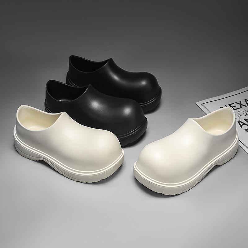 Новые туфли дерби для мужчин, уличные туфли с толстой подошвой, нескользящие, дождевые туфли, большие, для пары, для дома, легкие, водонепроницаемые, для поваров, для женщин