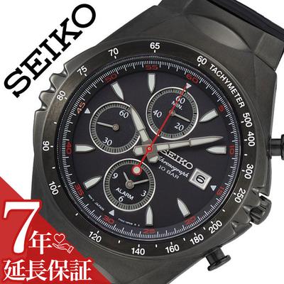 Мужские наручные часы Seiko SELECTION черные SNAF87PC оригинал водонепроницаемые хронограф малая секундная стрелка ограниченная серия календарь дата тахиметр