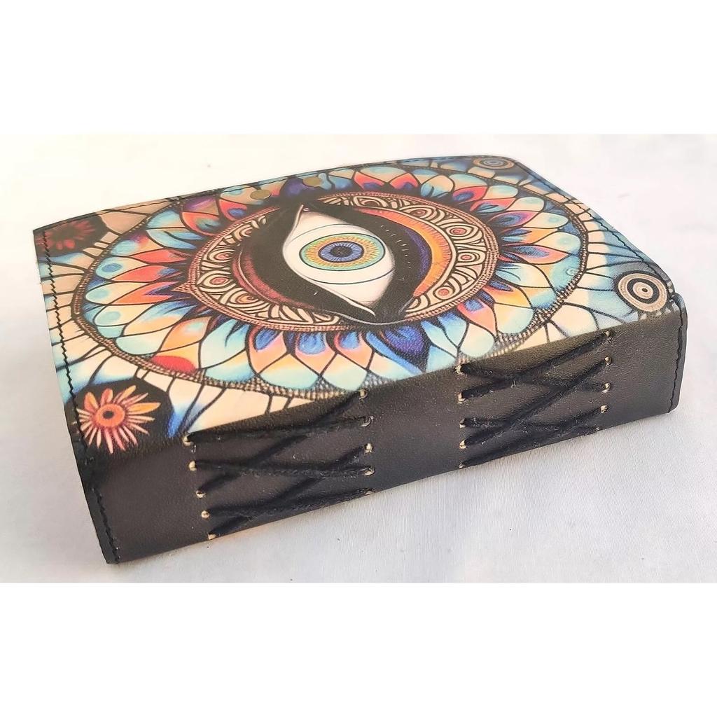 Журнал из кожи Boho Evil Eye UV с антикварной застежкой – Бумага в винтажном стиле